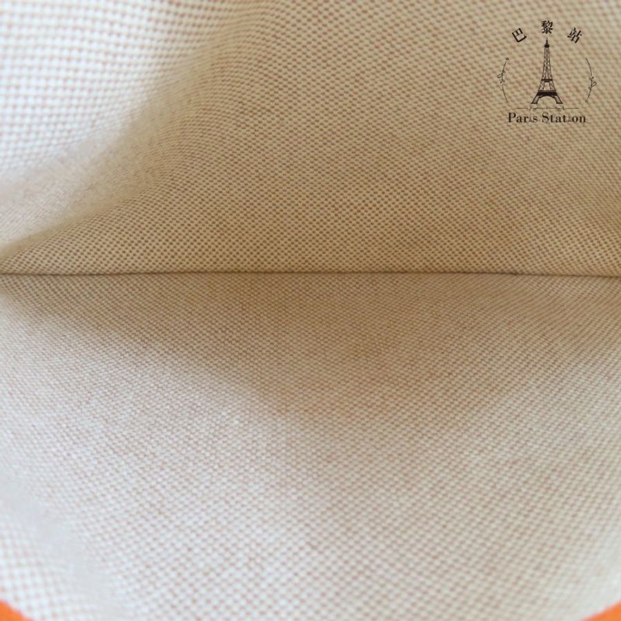 【巴黎站二手名牌專賣店】*現貨*HERMES 愛馬仕 真品*Yachting 橘字 帆布扁平收納包 化妝包-3