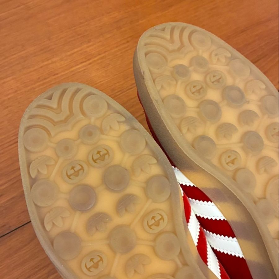 Gucci x愛迪達 紅色麂皮休閒鞋-23