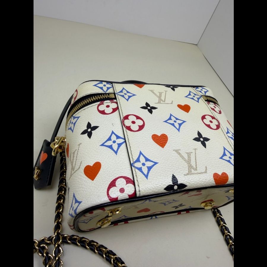 LV路易威登 晶片款 白三彩Game On Vanity Case化妝盒-7