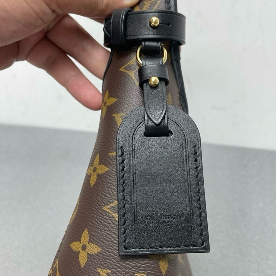 Louis Vuitton路易威登 The drop棕色老花hobo 單肩包腋下包 底長26cm-5