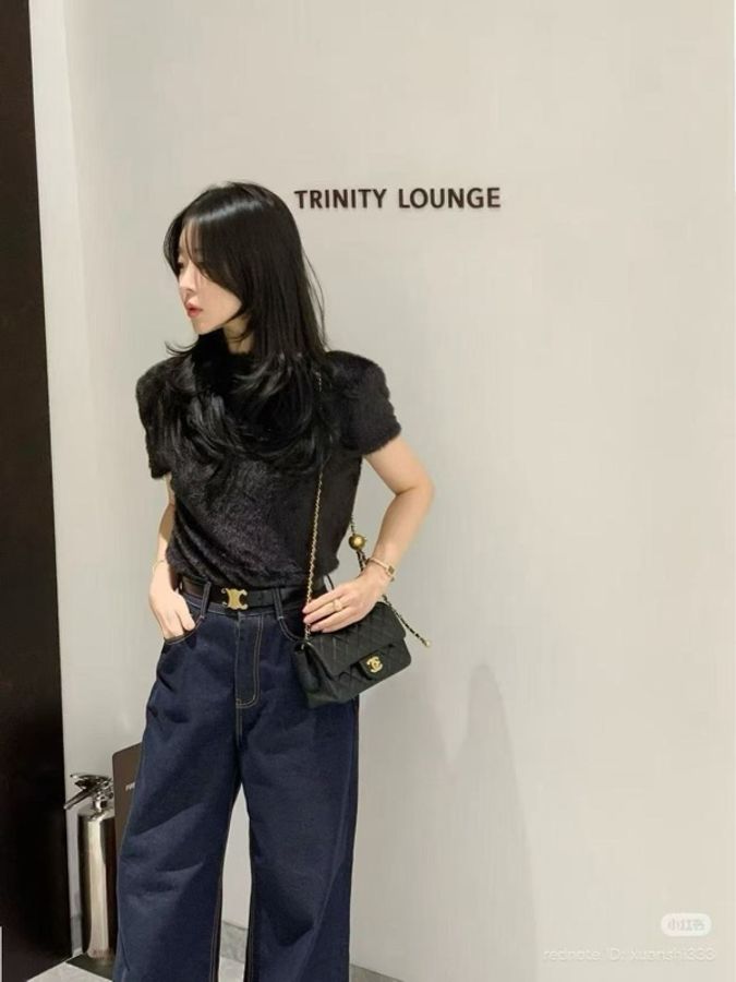 Celine 凱旋門 黑金 皮帶/腰帶 寬2.5 尺寸75-5
