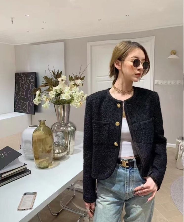 Celine 凱旋門 黑金 皮帶/腰帶 寬2.5 尺寸75-6