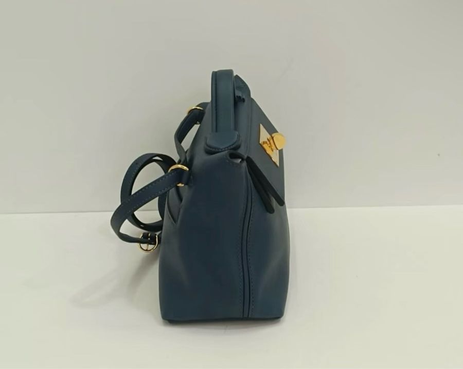 Hermes 2424 mini 普魯士藍 藍色 99新 W刻-3