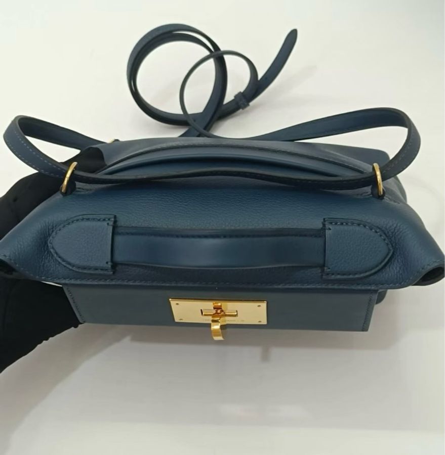 Hermes 2424 mini 普魯士藍 藍色 99新 W刻-4