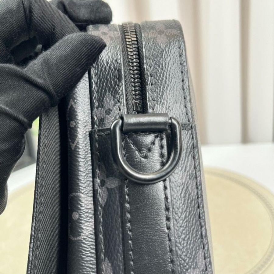 Louis Vuitton Steamer 黑武士老花郵差包單肩包斜挎包-10