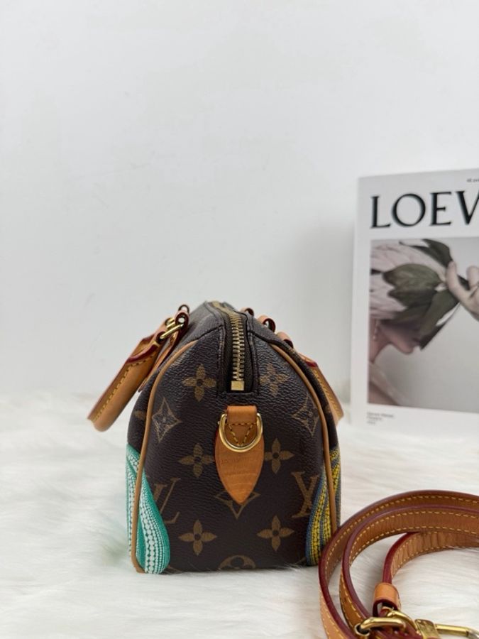 Louis Vuitton路易威登 草間彌生系列 speedy20南瓜彩繪 手拎斜挎包 無鎖跟鑰匙。-2