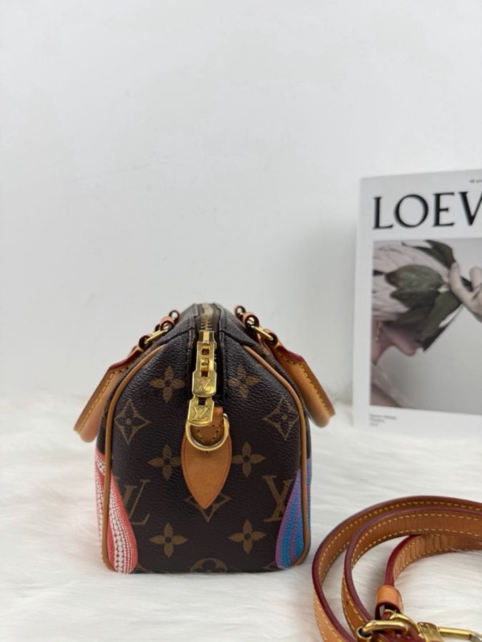 Louis Vuitton路易威登 草間彌生系列 speedy20南瓜彩繪 手拎斜挎包 無鎖跟鑰匙。-3