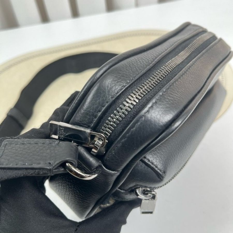 DIOR Rider拉鍊信使包 經典刺繡拼黑-13
