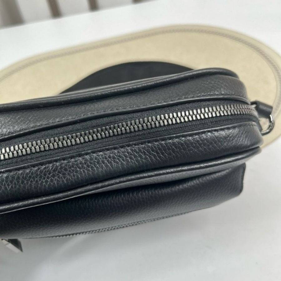 DIOR Rider拉鍊信使包 經典刺繡拼黑-14