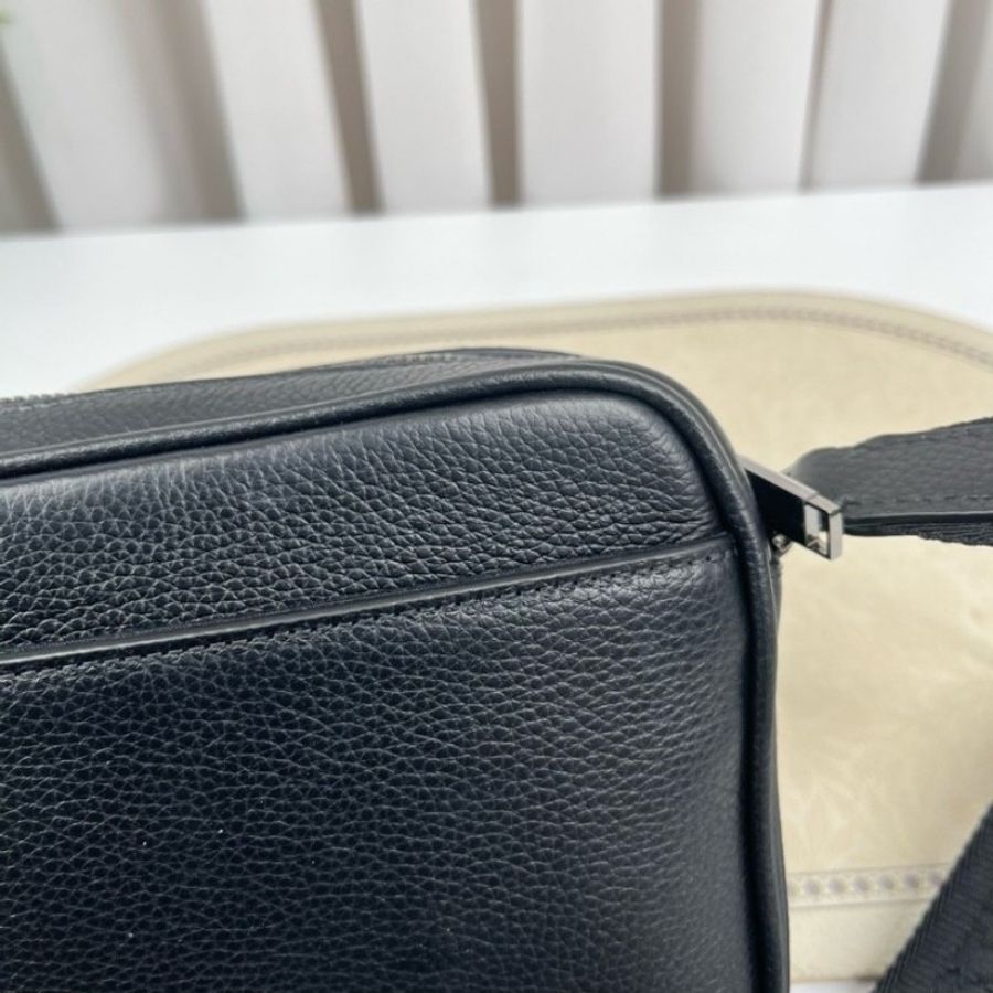 DIOR Rider拉鍊信使包 經典刺繡拼黑-18