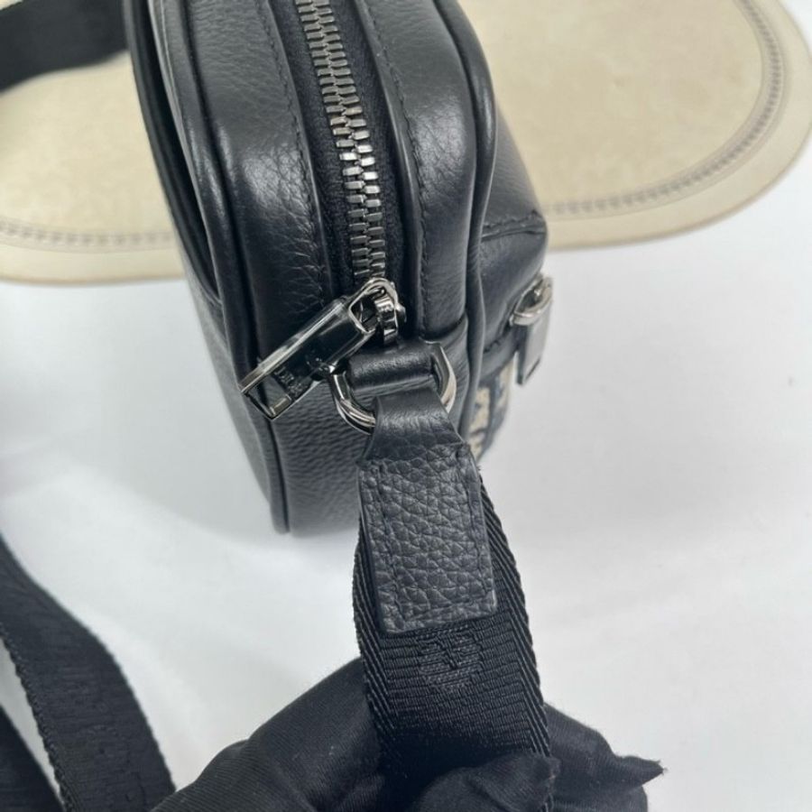 DIOR Rider拉鍊信使包 經典刺繡拼黑-24
