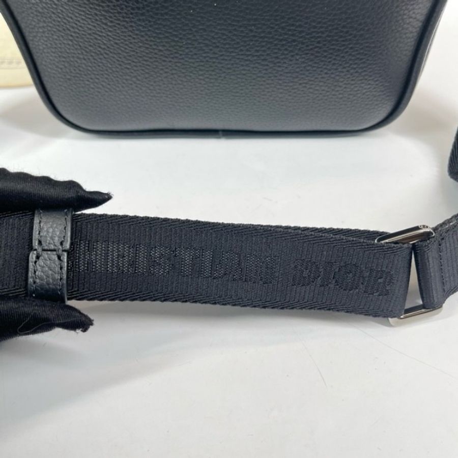 DIOR Rider拉鍊信使包 經典刺繡拼黑-26