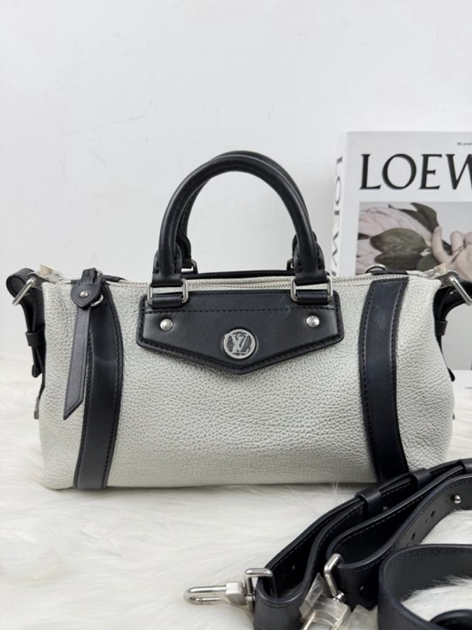Louis Vuitton 路易威登 Biker小號機車包 灰色拼黑皮-0