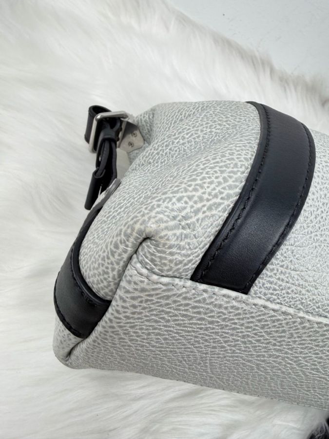 Louis Vuitton 路易威登 Biker小號機車包 灰色拼黑皮-12
