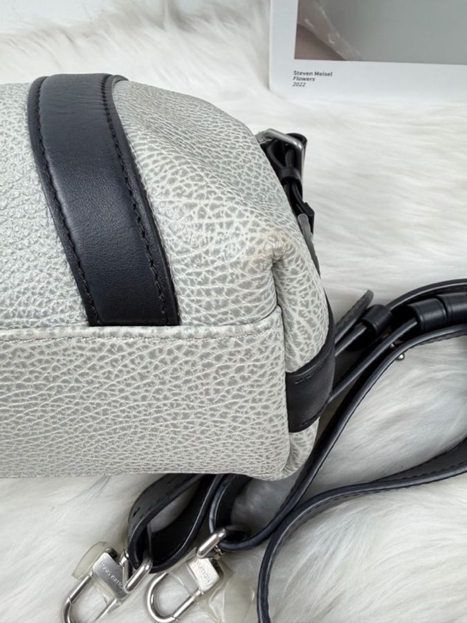 Louis Vuitton 路易威登 Biker小號機車包 灰色拼黑皮-13