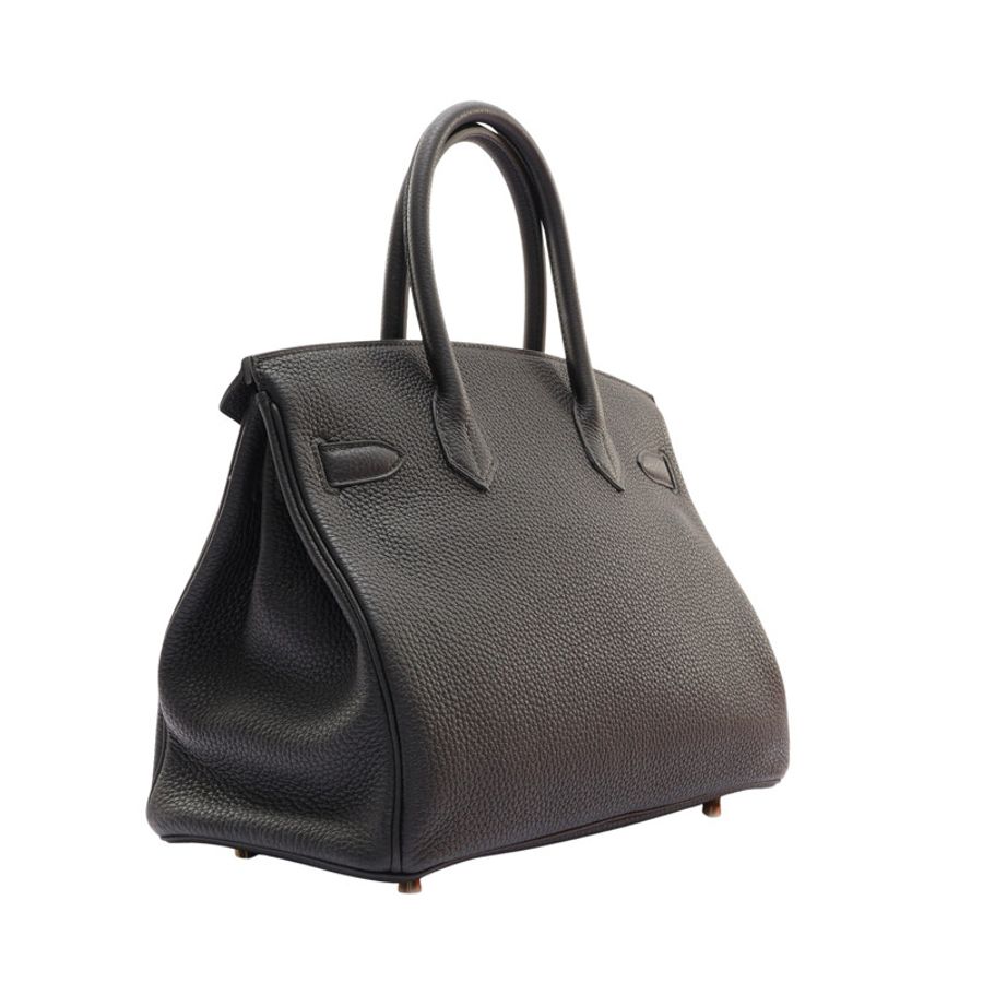 黑色 Togo牛皮 Birkin 30 手提包 D刻 金扣【HERMES 愛馬仕】-1