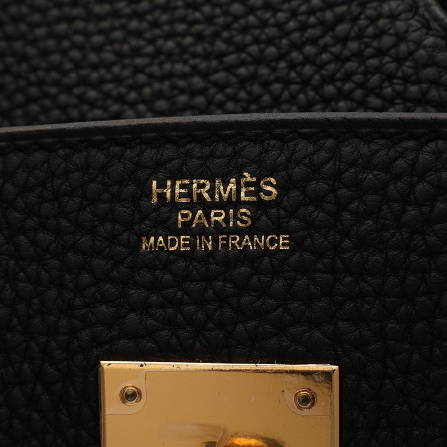 黑色 Togo牛皮 Birkin 30 手提包 D刻 金扣【HERMES 愛馬仕】-5
