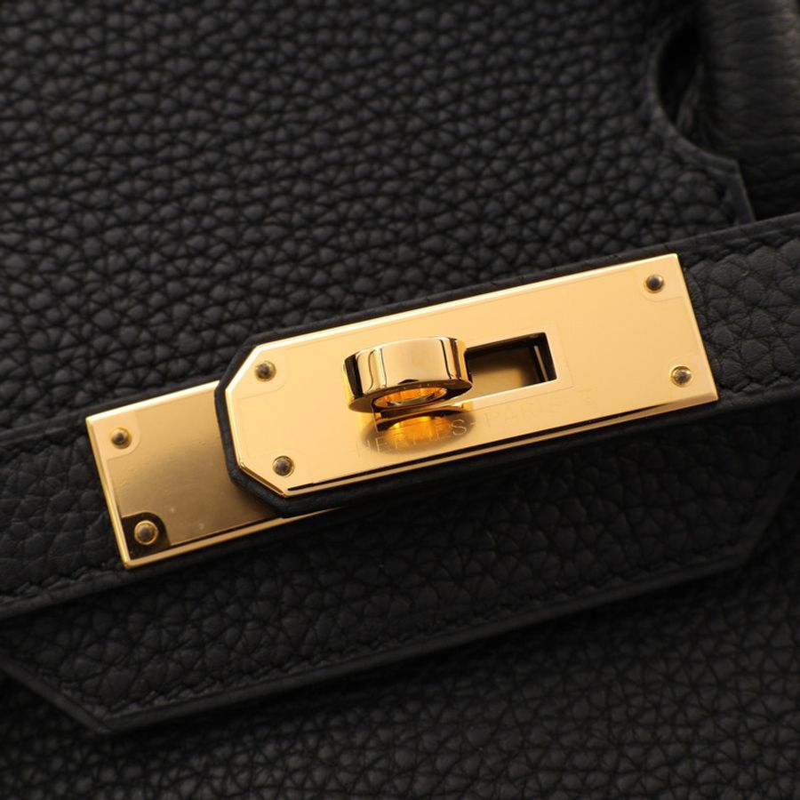 黑色 Togo牛皮 Birkin 30 手提包 D刻 金扣【HERMES 愛馬仕】-7