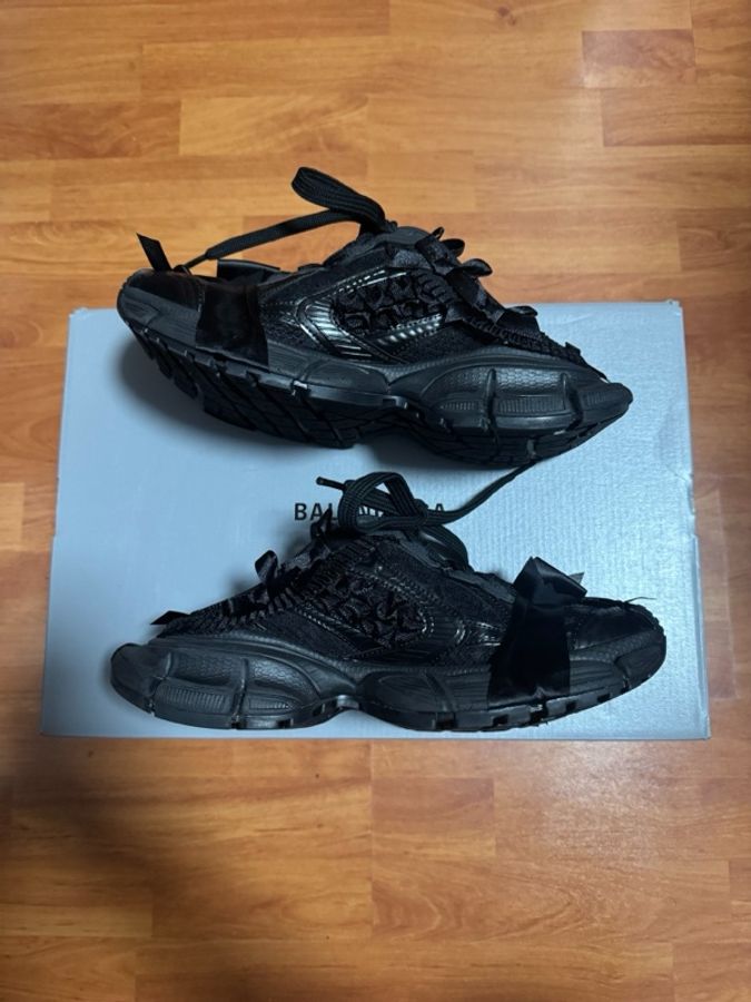 Balenciaga巴黎世家3XL Lace蕾絲蝴蝶結半拖 包頭 36碼-1
