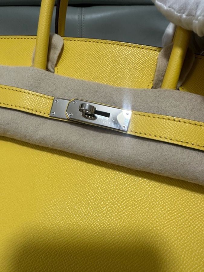 愛馬仕 / Hermès 23年票照 BK30 銀扣 9D 琥珀黃 刻印 U / Epsom皮,成色很好。-6