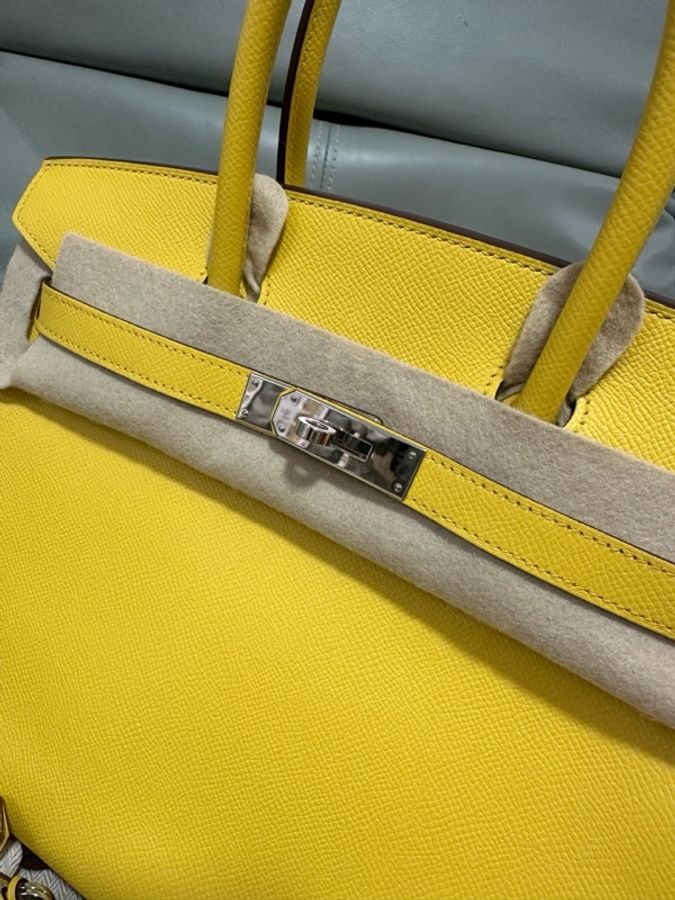 愛馬仕 / Hermès 23年票照 BK30 銀扣 9D 琥珀黃 刻印 U / Epsom皮,成色很好。-9