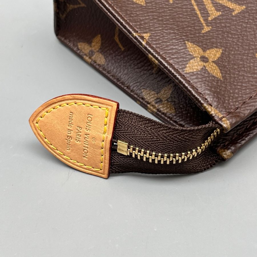 Louis Vuitton路易威登 98新 老花拼皮休閒洗漱包-6