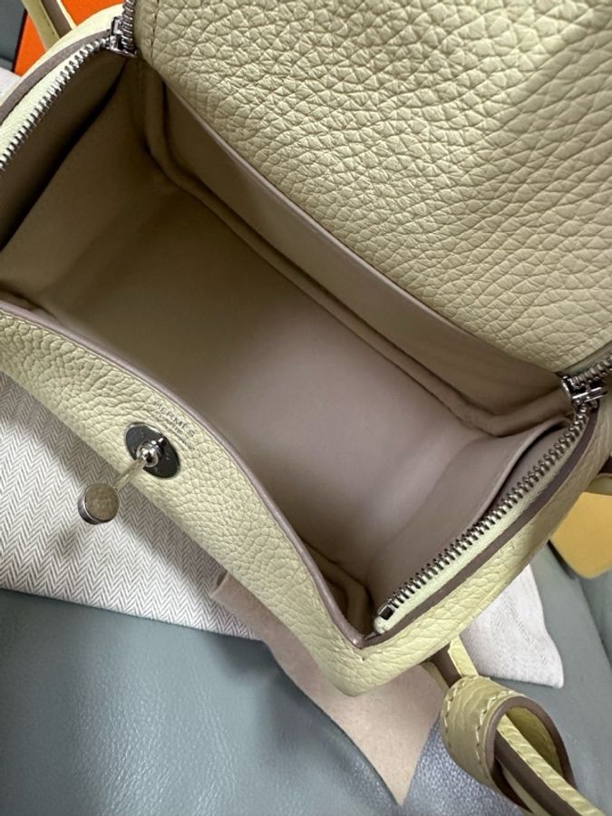 愛馬仕 / Hermès Mini Lindy i8 米爾頓檸檬黃（愛馬仕熱門亮色），T C 皮，W 刻印，24 年票據。-7