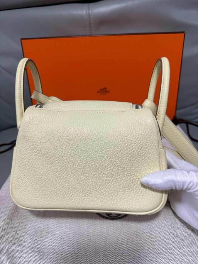 愛馬仕 / Hermès Mini Lindy i8 米爾頓檸檬黃（愛馬仕熱門亮色），T C 皮，W 刻印，24 年票據。-15