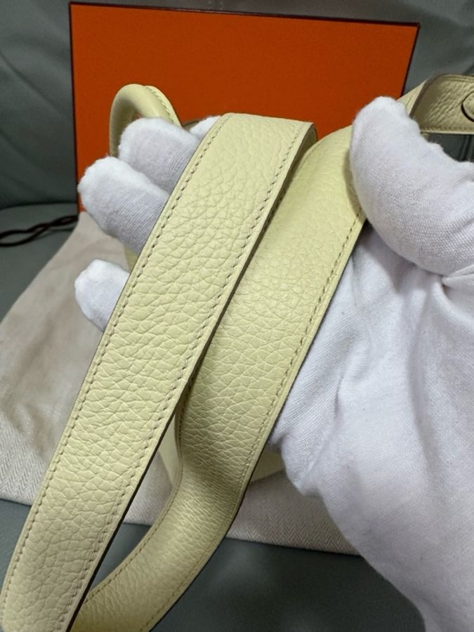 愛馬仕 / Hermès Mini Lindy i8 米爾頓檸檬黃（愛馬仕熱門亮色），T C 皮，W 刻印，24 年票據。-17