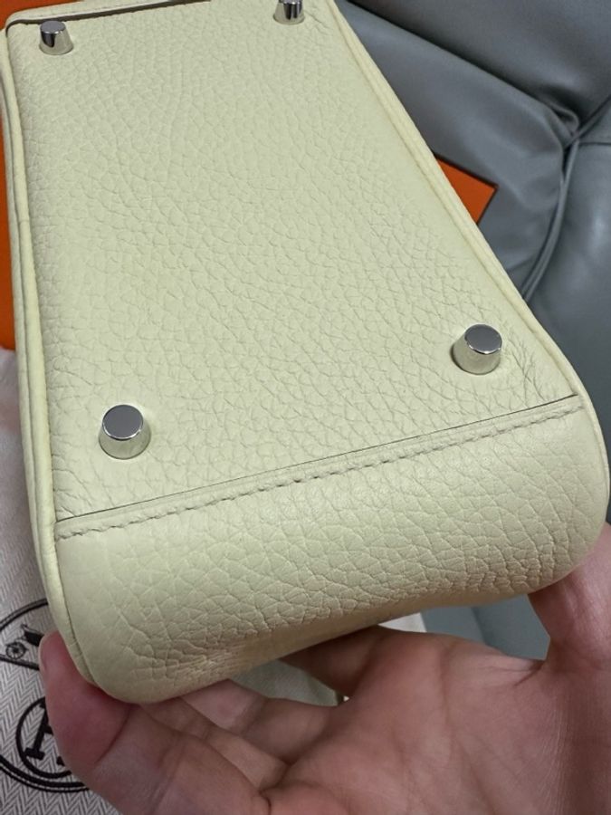 愛馬仕 / Hermès Mini Lindy i8 米爾頓檸檬黃（愛馬仕熱門亮色），T C 皮，W 刻印，24 年票據。-22