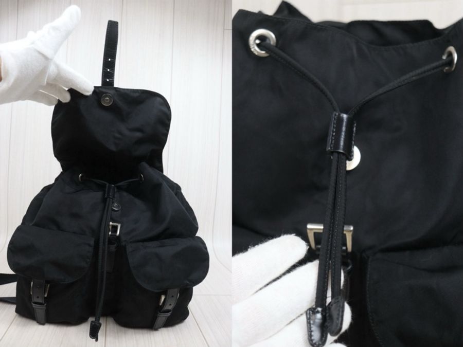 《初。Vintage》Prada 中號降落傘後背包(附保卡)-10