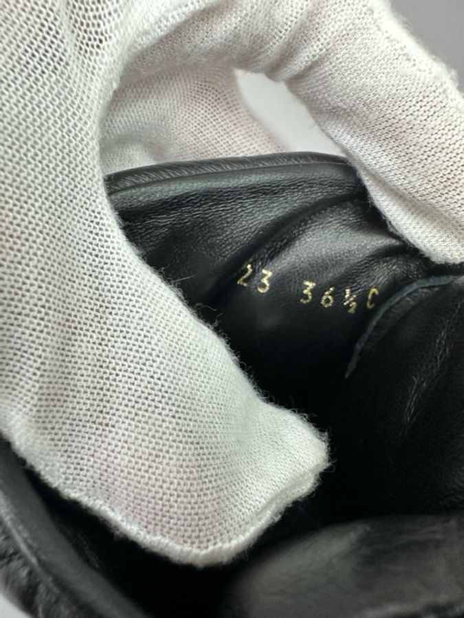 Chanel 雙C穿皮logo菱格紋短靴 36.5碼-4