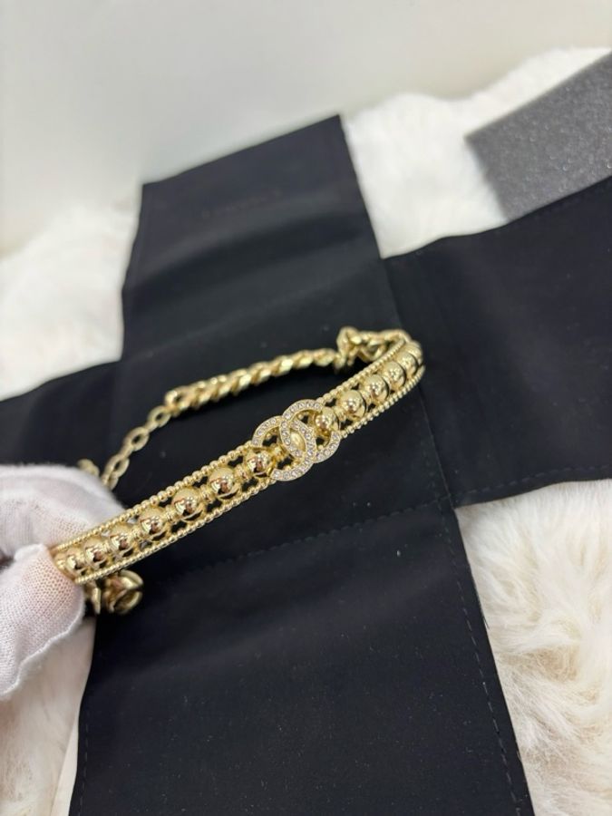 Chanel 22C水鑽字母雙C項鍊 choker-4