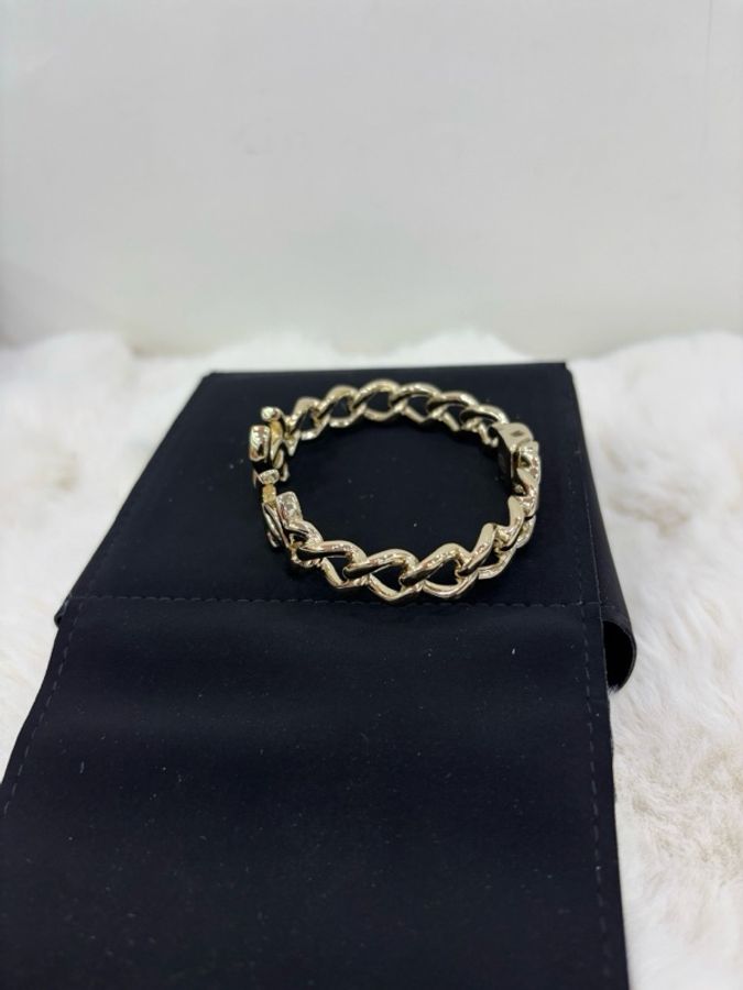CHANEL香奈兒雙C鏈條手鐲 金色-1