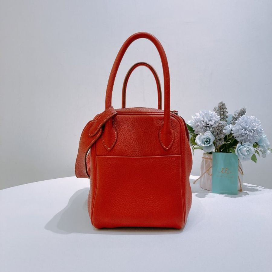 TW4924 Hermes 愛馬仕 單肩包 Lindy 26 三文魚色 金扣TC 9M Sanguine x GHW #Square O-2