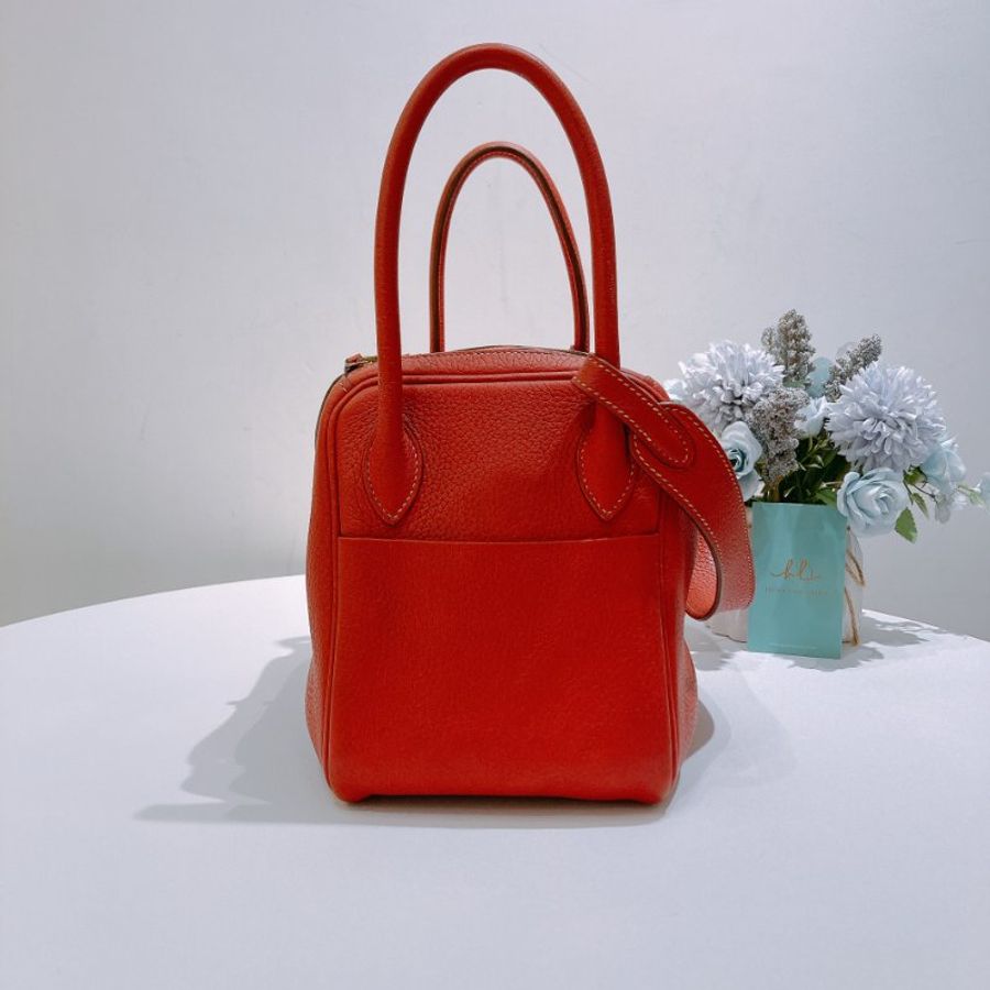TW4924 Hermes 愛馬仕 單肩包 Lindy 26 三文魚色 金扣TC 9M Sanguine x GHW #Square O-3