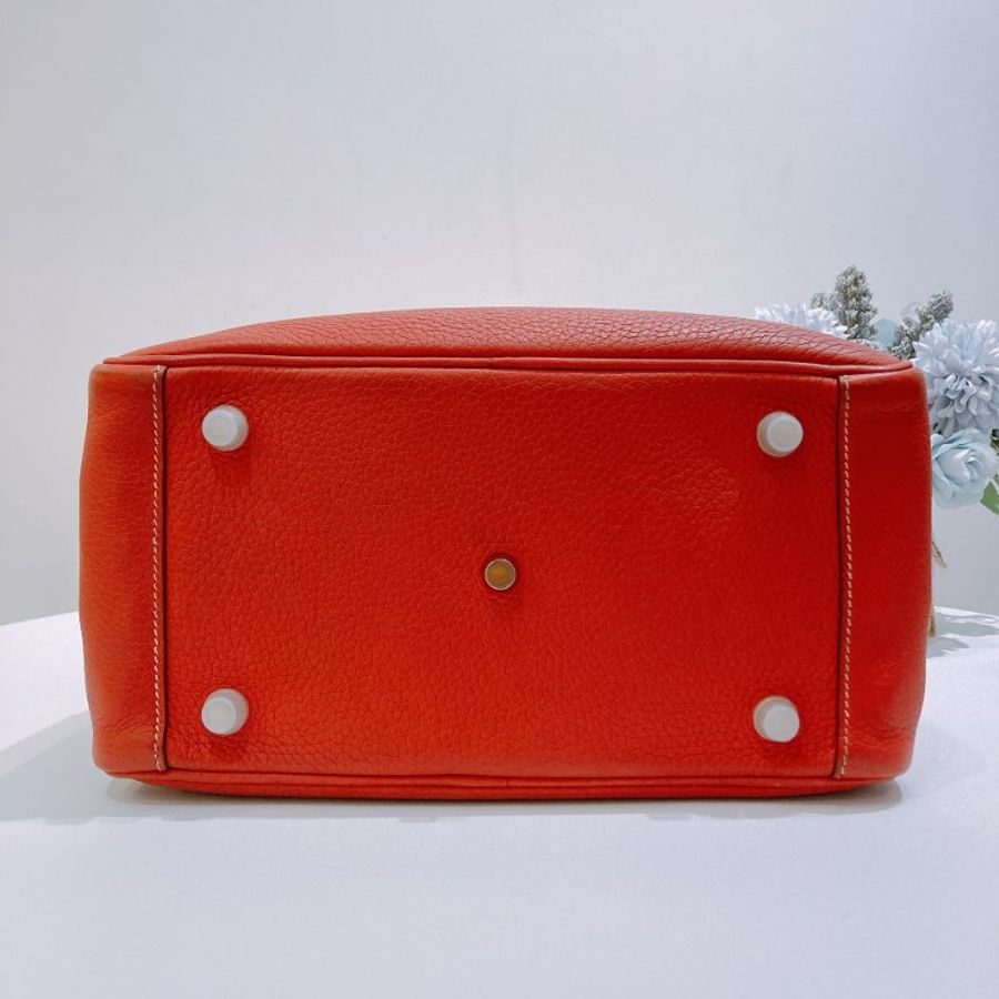 TW4924 Hermes 愛馬仕 單肩包 Lindy 26 三文魚色 金扣TC 9M Sanguine x GHW #Square O-4
