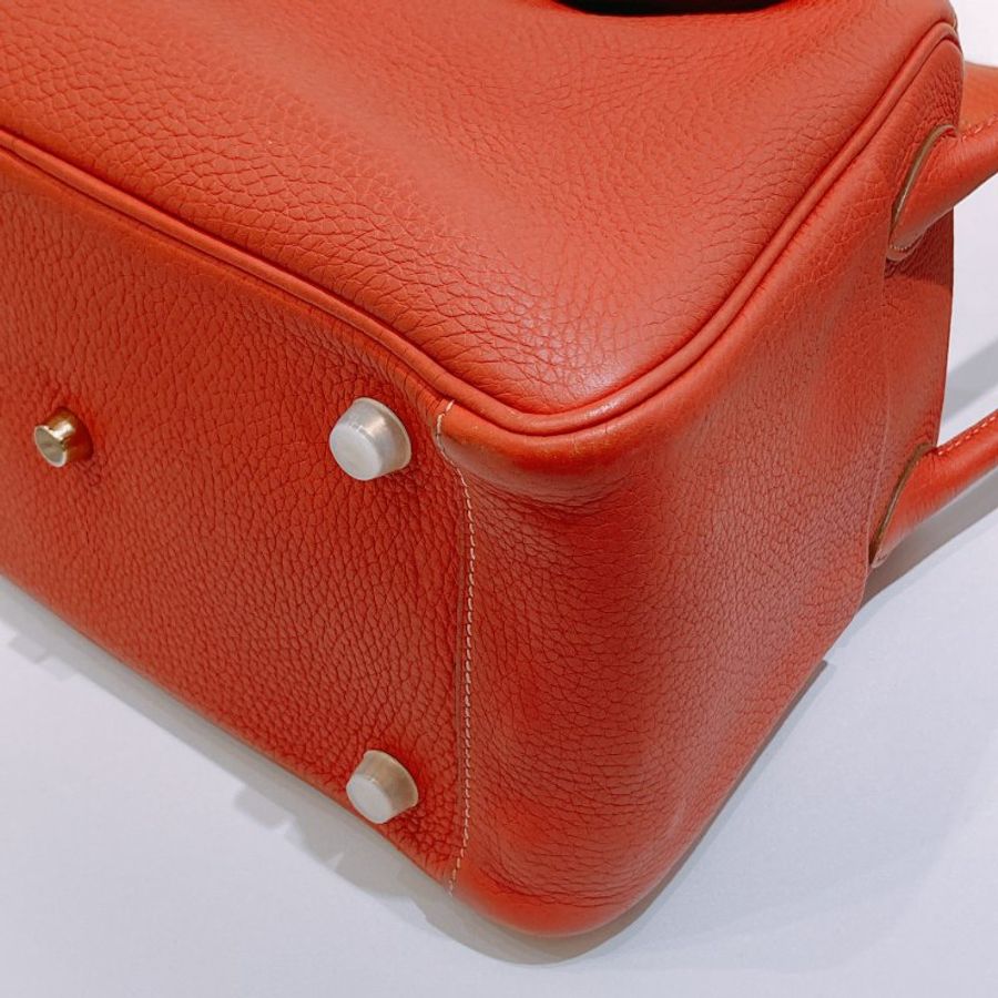 TW4924 Hermes 愛馬仕 單肩包 Lindy 26 三文魚色 金扣TC 9M Sanguine x GHW #Square O-6