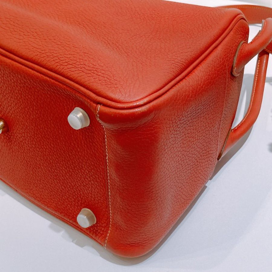 TW4924 Hermes 愛馬仕 單肩包 Lindy 26 三文魚色 金扣TC 9M Sanguine x GHW #Square O-8