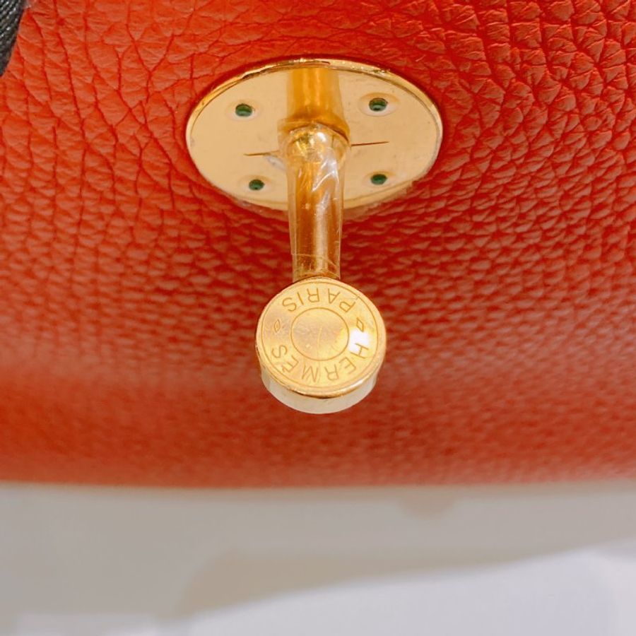 TW4924 Hermes 愛馬仕 單肩包 Lindy 26 三文魚色 金扣TC 9M Sanguine x GHW #Square O-17