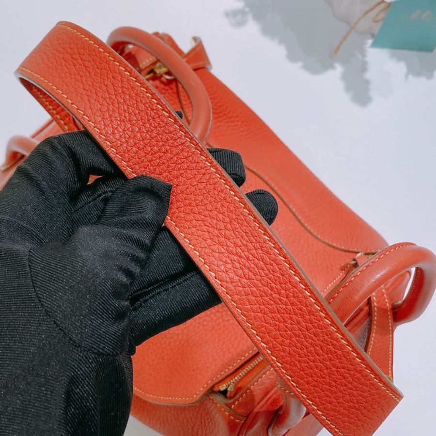 TW4924 Hermes 愛馬仕 單肩包 Lindy 26 三文魚色 金扣TC 9M Sanguine x GHW #Square O-21