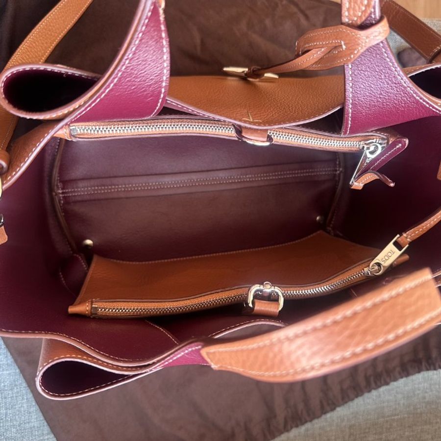 TOD'S 棕色荔枝紋牛皮 Timeless-4