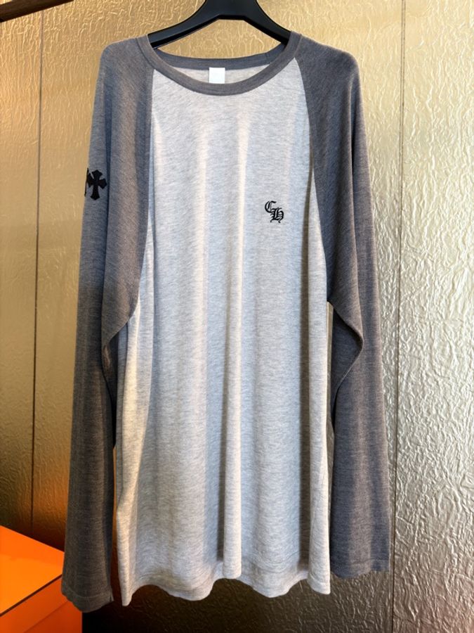 克羅心/ 3 Cross Patch Raglan Long Sleeve Tee-0