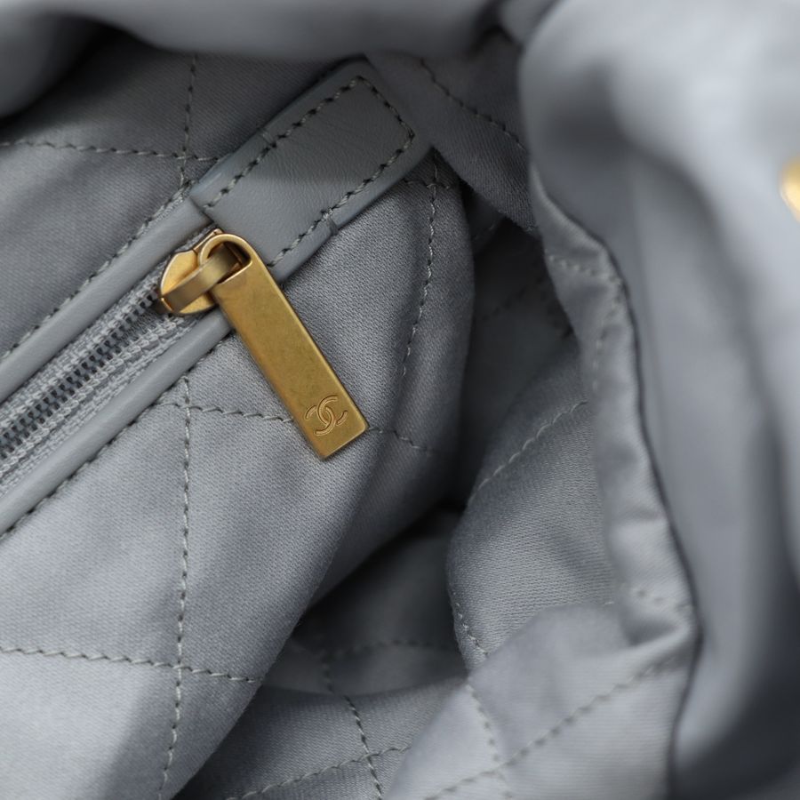 CHANEL香奈兒 22 Bag 灰金 垃圾袋 Small-14