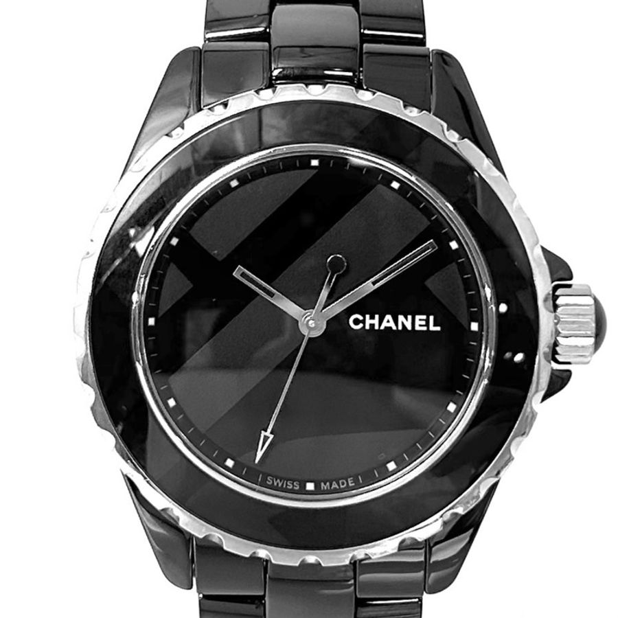 香奈兒男錶 J12 無題款黑色錶盤 AT CHANEL H5581 自動上鍊陶瓷-0