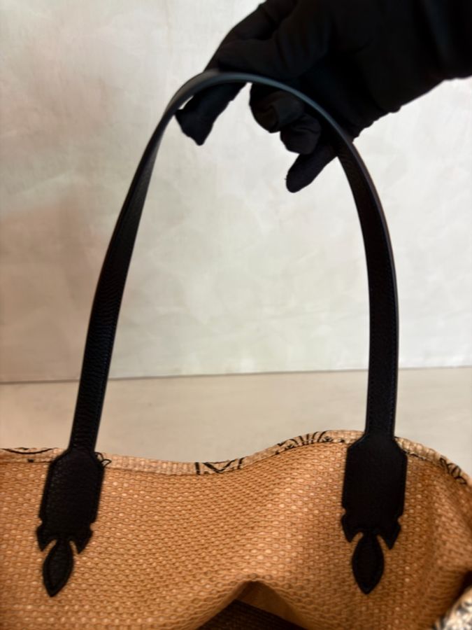克羅心/ Large Beaches Bag 滿版圖騰編織海灘托特包-15
