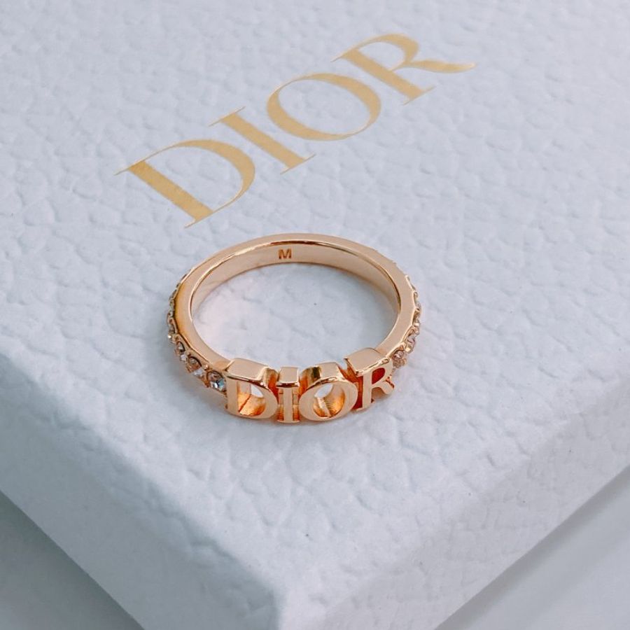 MS0777 Christian Dior 迪奧經典字連水晶戒指 Diorevolution Ring Size M / 54 Crystal x RGHW-1