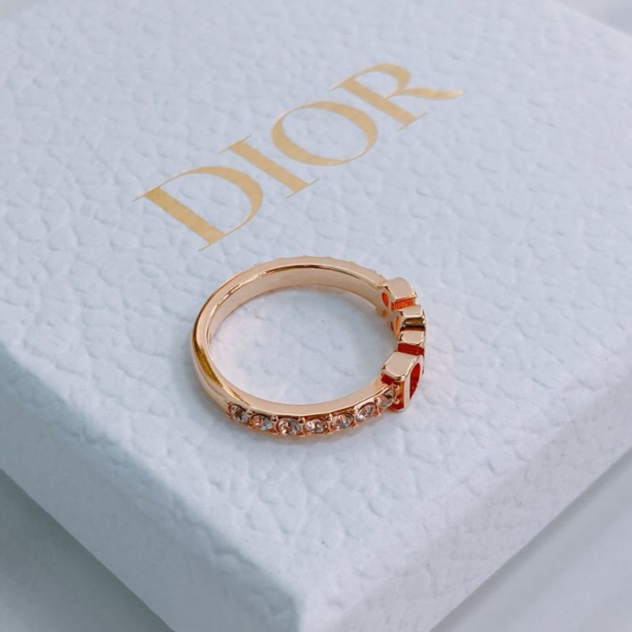 MS0777 Christian Dior 迪奧經典字連水晶戒指 Diorevolution Ring Size M / 54 Crystal x RGHW-2