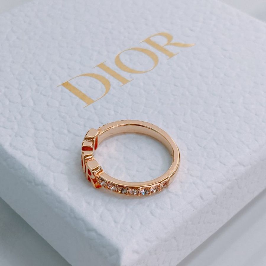 MS0777 Christian Dior 迪奧經典字連水晶戒指 Diorevolution Ring Size M / 54 Crystal x RGHW-4