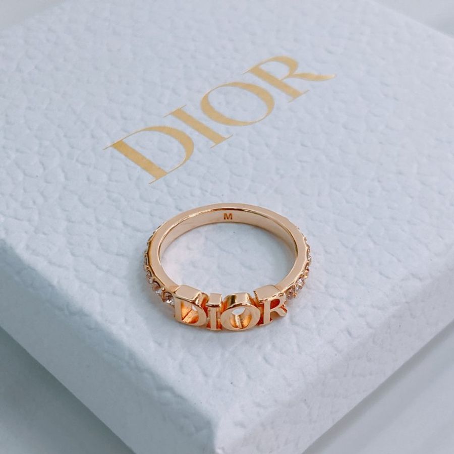 MS0777 Christian Dior 迪奧經典字連水晶戒指 Diorevolution Ring Size M / 54 Crystal x RGHW-5